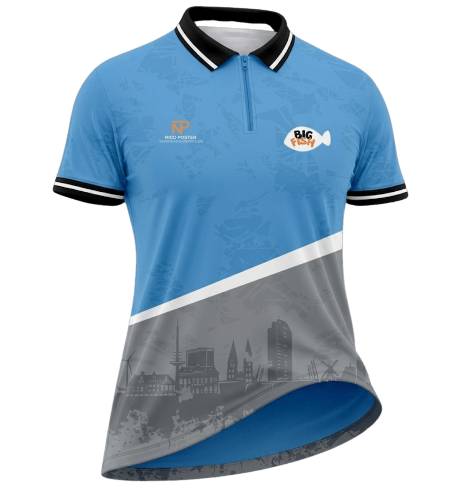 Sleek White Gold Diagonal Jersey